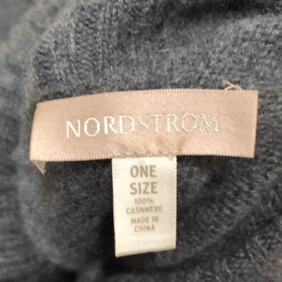Nordstrom Poncho Sweater One Size Gray Cashmere - Picture 5 of 7